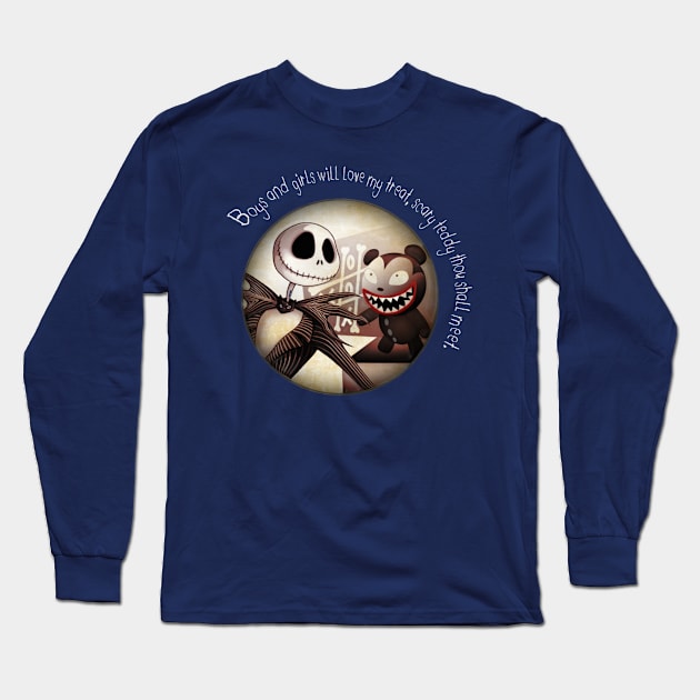 scary teddy Long Sleeve T-Shirt by outlawalien